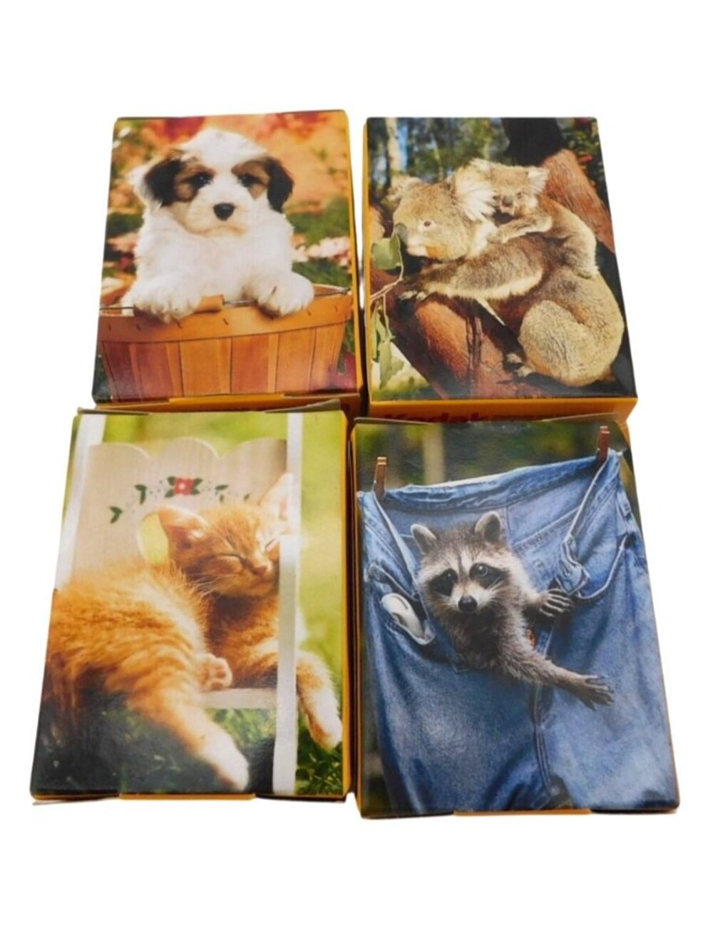 Kodak Kodacolor Ultra-Mini Jigsaw Puzzles Set Of 4 50 Pieces Each Animal Designs